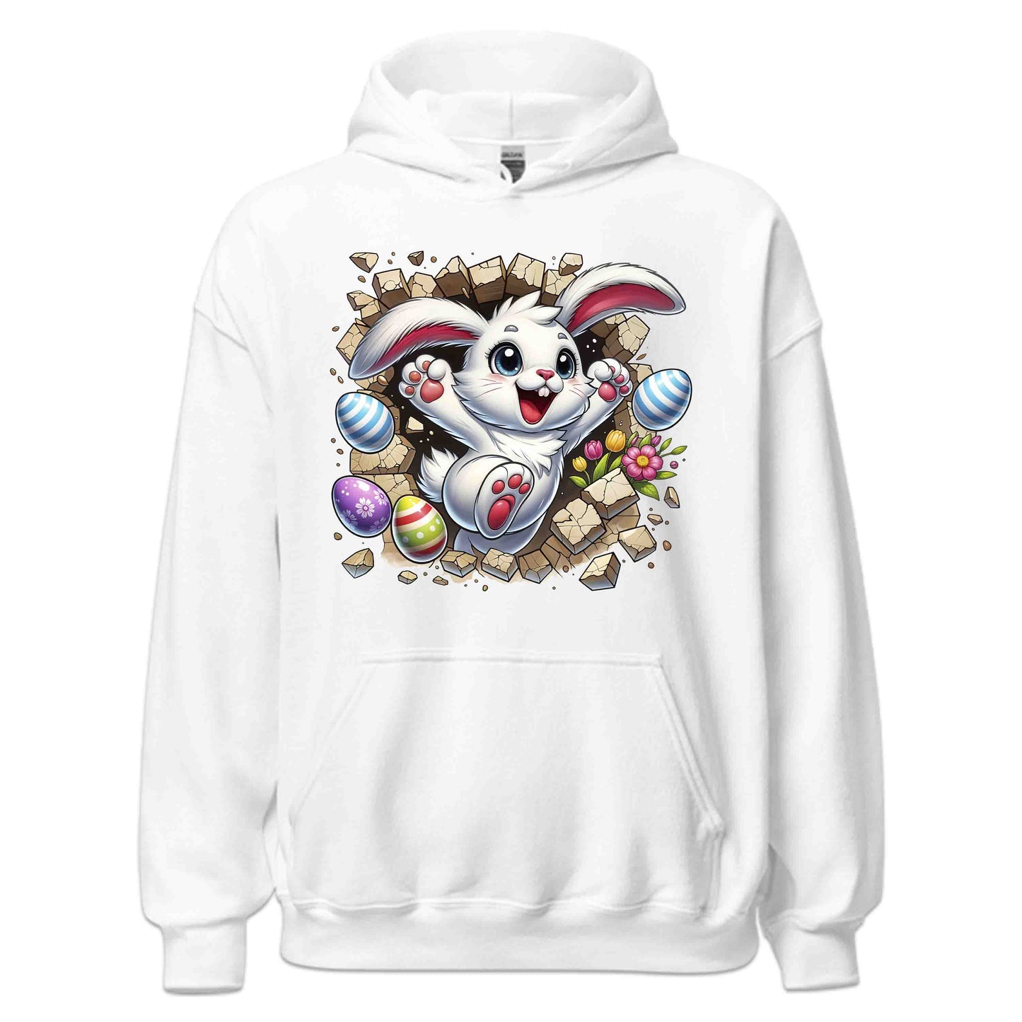 Bunny Breaking Through Wall 3D Realistic Happy Easter Bunny | PRODUCT CODE: BNYRKTHWLAPYE