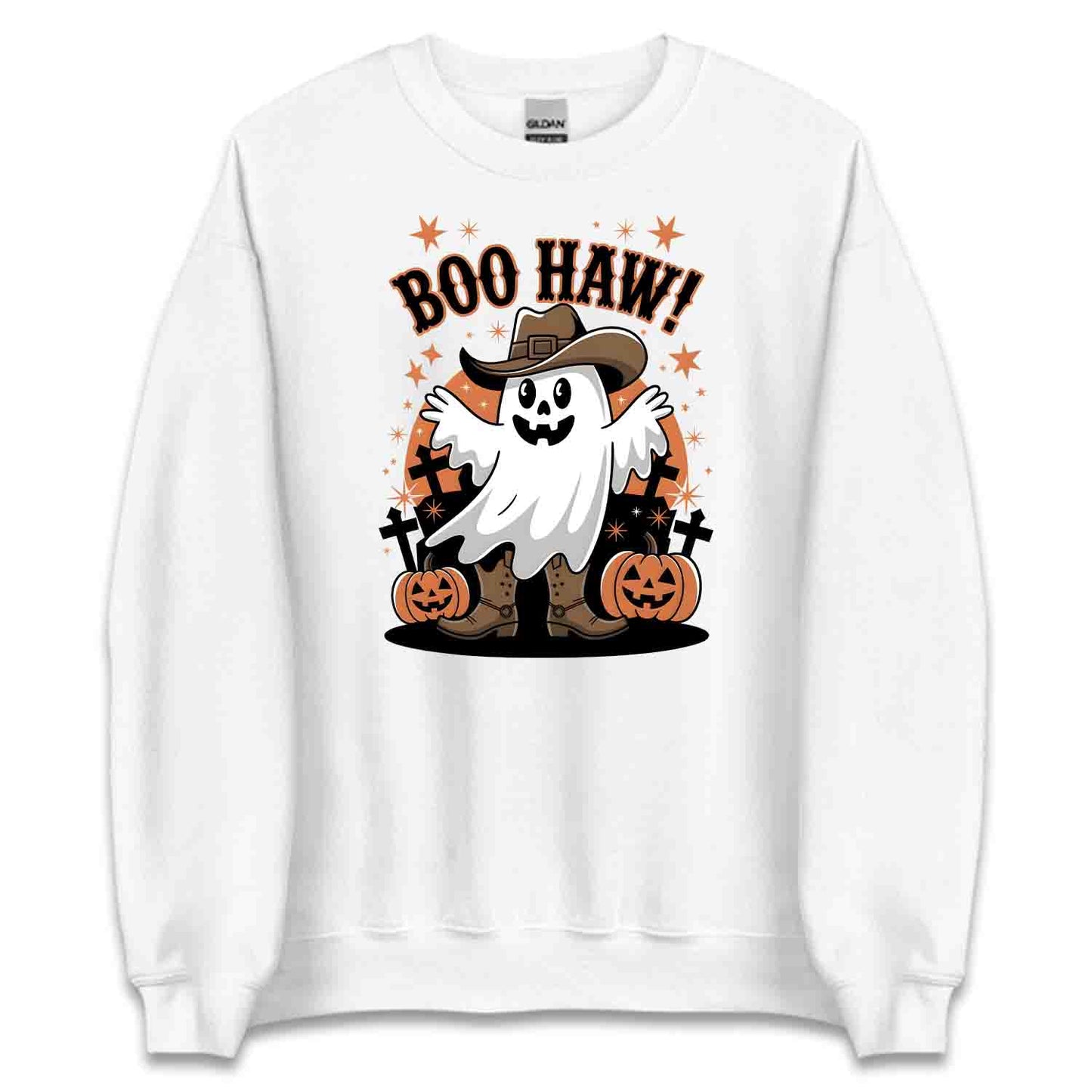 Boo Haw Cowboy Ghost T-Shirt, Western Spooky Sweatshirt, Rodeo Halloween Hoodie | PRODUCT CODE: BQWEIHJOGP