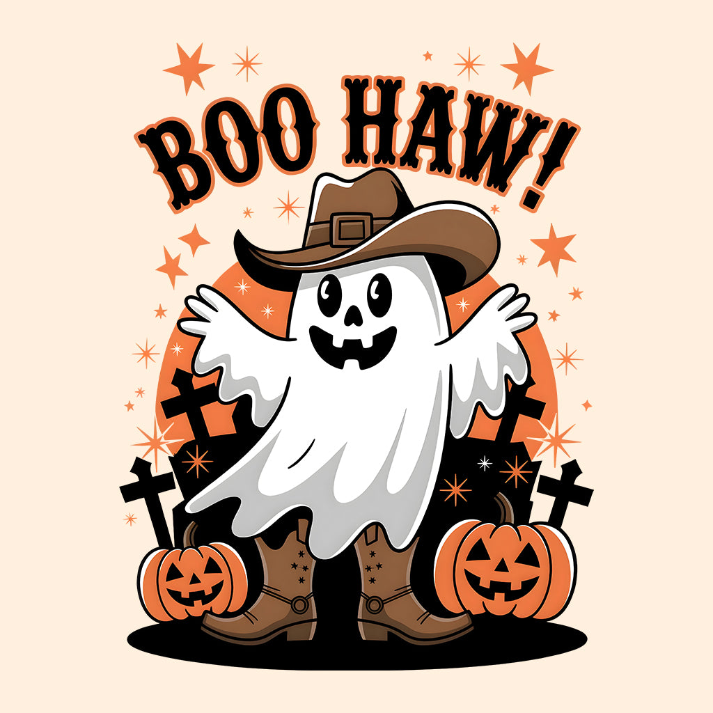 Boo Haw Cowboy Ghost T-Shirt, Western Spooky Sweatshirt, Rodeo Halloween Hoodie | PRODUCT CODE: BQWEIHJOGP