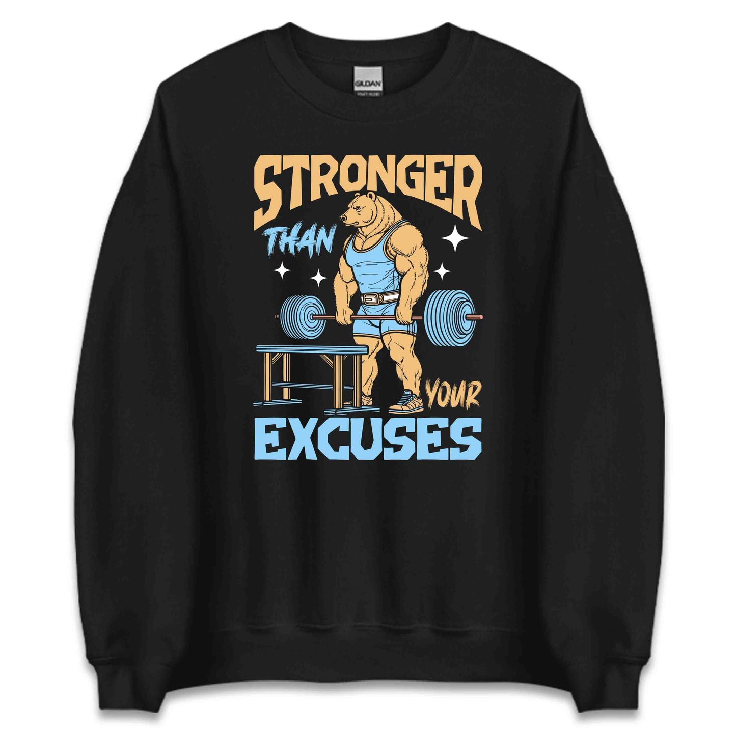 Bear Gym Motivation Stronger Than Your Excuses | PRODUCT CODE: BREGMYSTRNOE