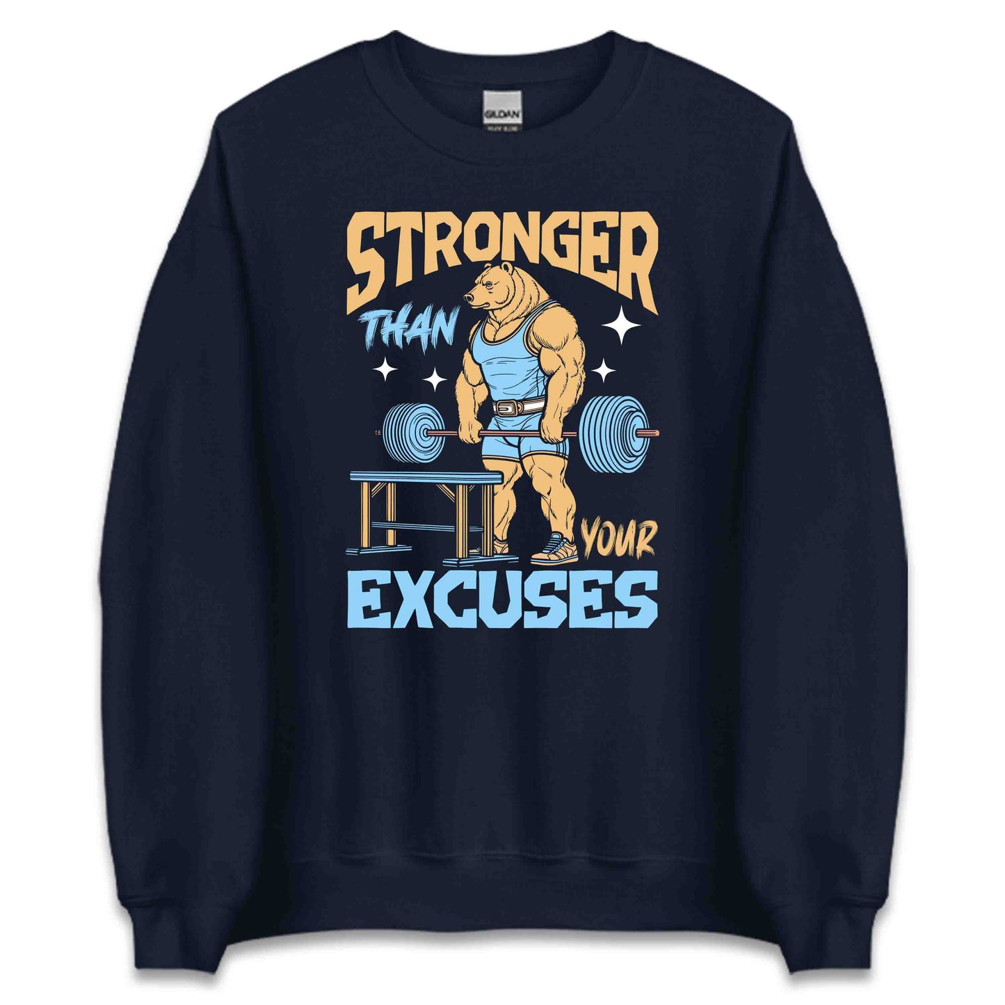 Bear Gym Motivation Stronger Than Your Excuses | PRODUCT CODE: BREGMYSTRNOE