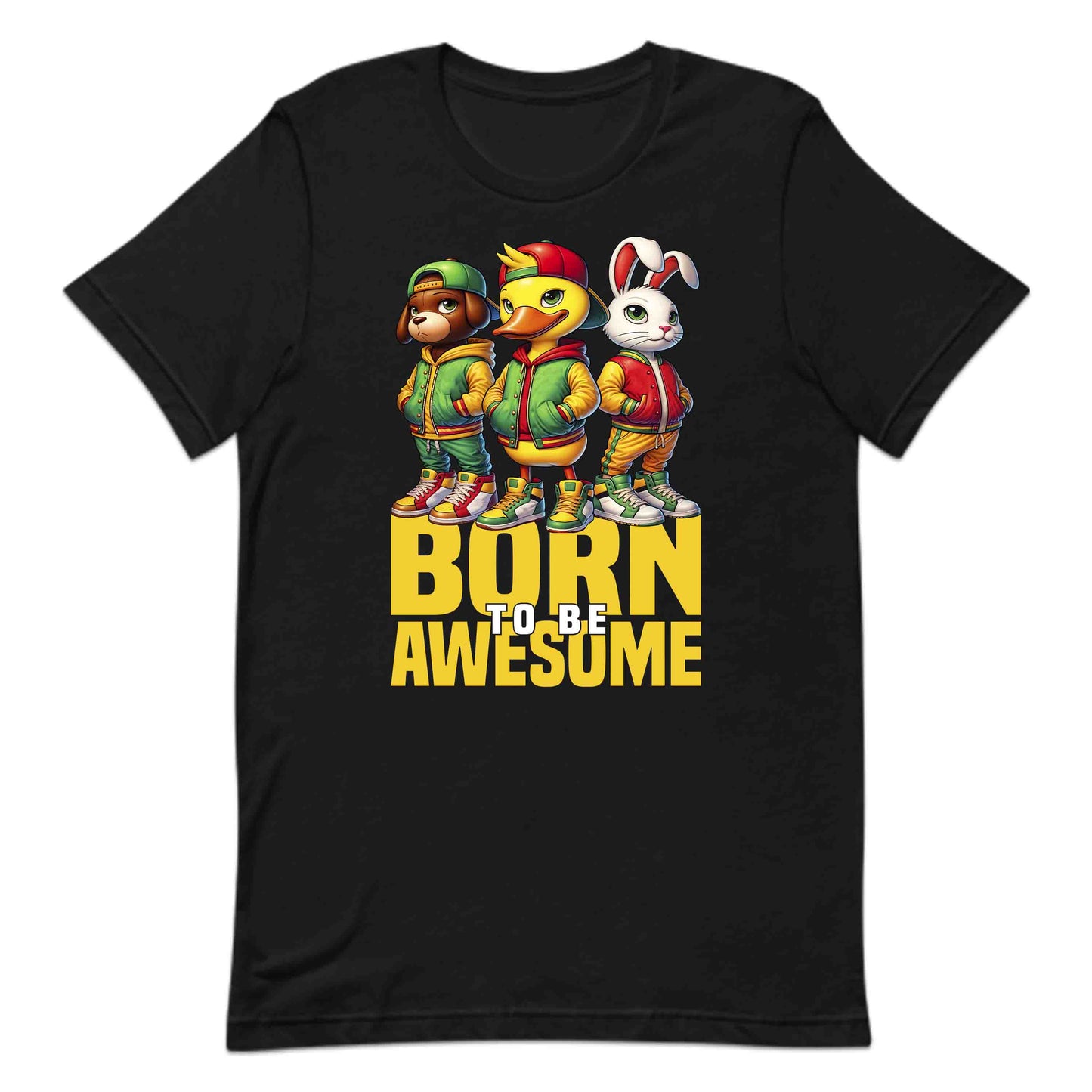 Born to Be Awesome Funky Dog Duck Bunny Animal Friends | PRODUCT CODE: BRNTAWSEFKNY