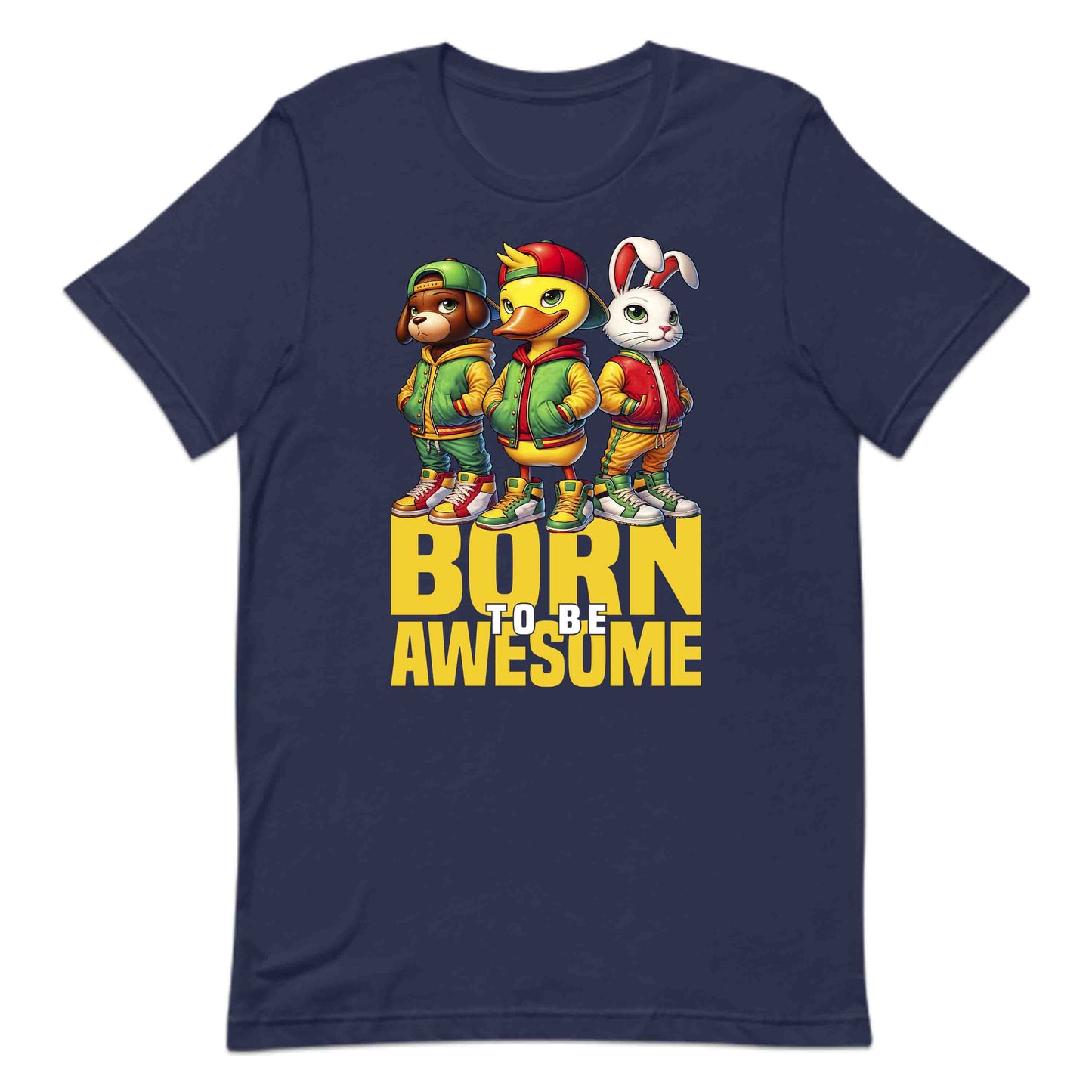 Born to Be Awesome Funky Dog Duck Bunny Animal Friends | PRODUCT CODE: BRNTAWSEFKNY