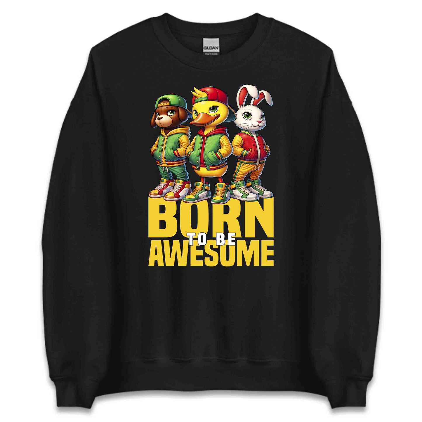 Born to Be Awesome Funky Dog Duck Bunny Animal Friends | PRODUCT CODE: BRNTAWSEFKNY