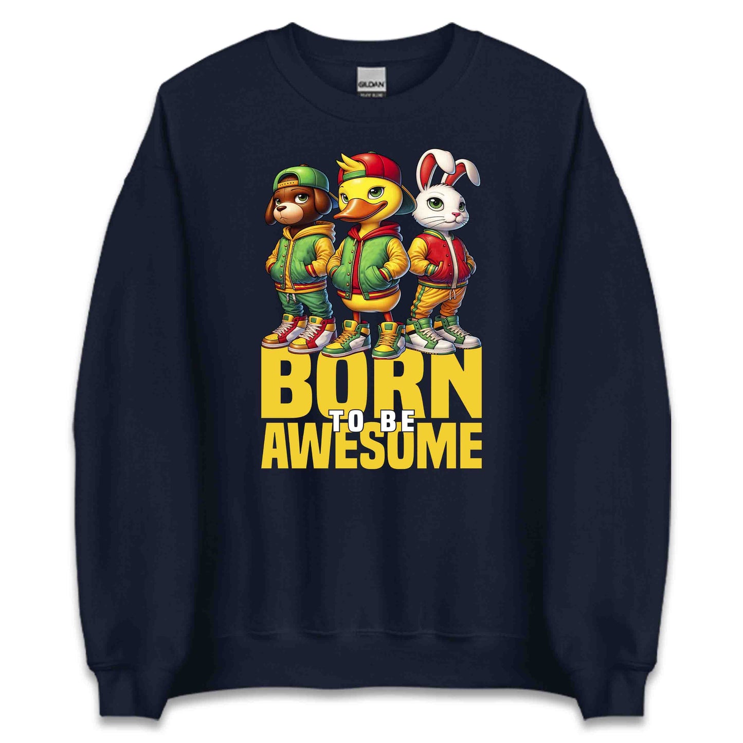 Born to Be Awesome Funky Dog Duck Bunny Animal Friends | PRODUCT CODE: BRNTAWSEFKNY