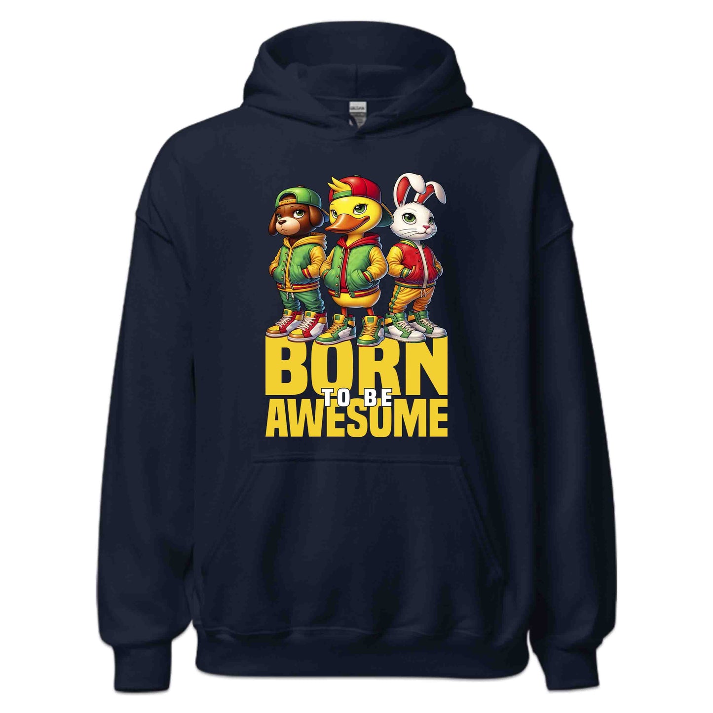Born to Be Awesome Funky Dog Duck Bunny Animal Friends | PRODUCT CODE: BRNTAWSEFKNY