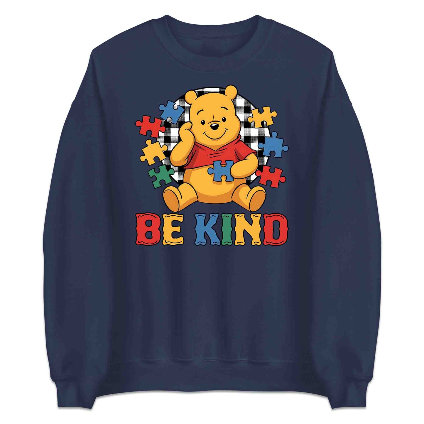 Be Kind Autism Awareness T-Shirt | Winnie the Pooh Puzzle Piece Jumper | Inclusion Kindness Hoodie | PRODUCT CODE: BRTJDNKEAWC