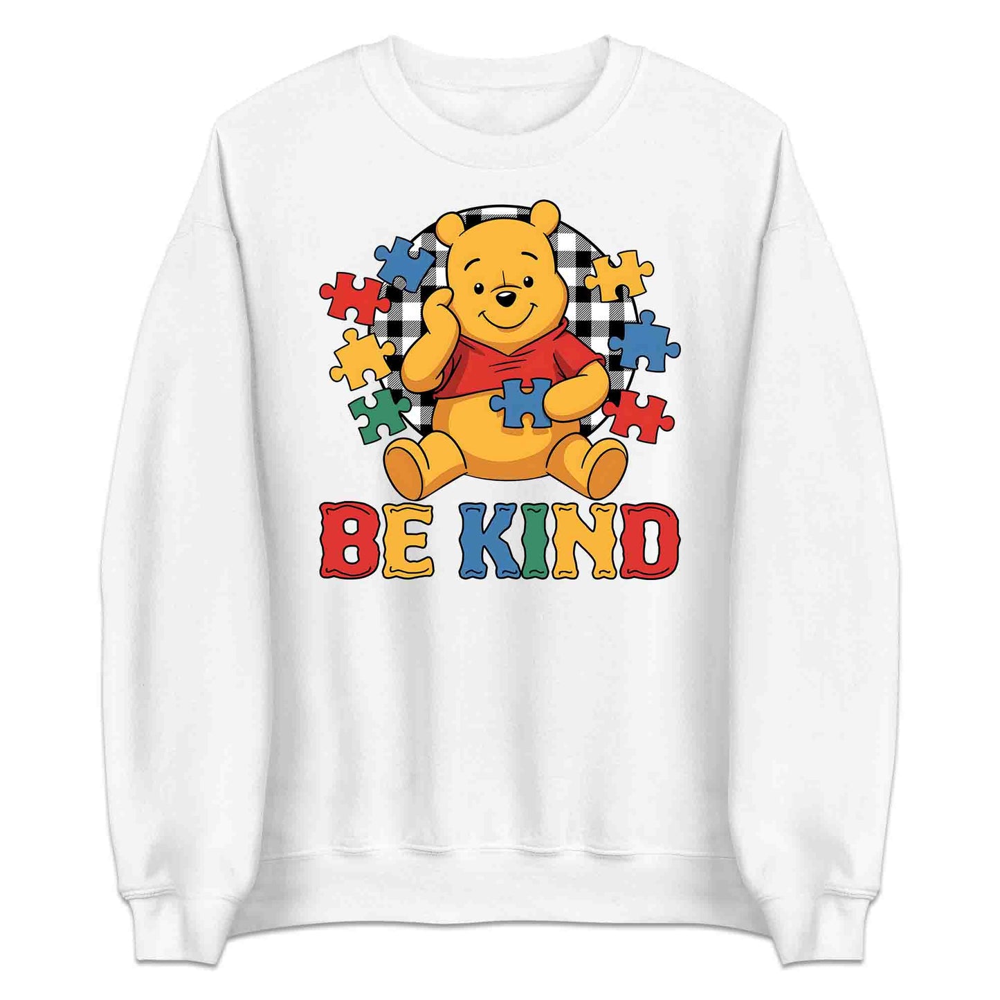 Be Kind Autism Awareness T-Shirt | Winnie the Pooh Puzzle Piece Jumper | Inclusion Kindness Hoodie | PRODUCT CODE: BRTJDNKEAWC