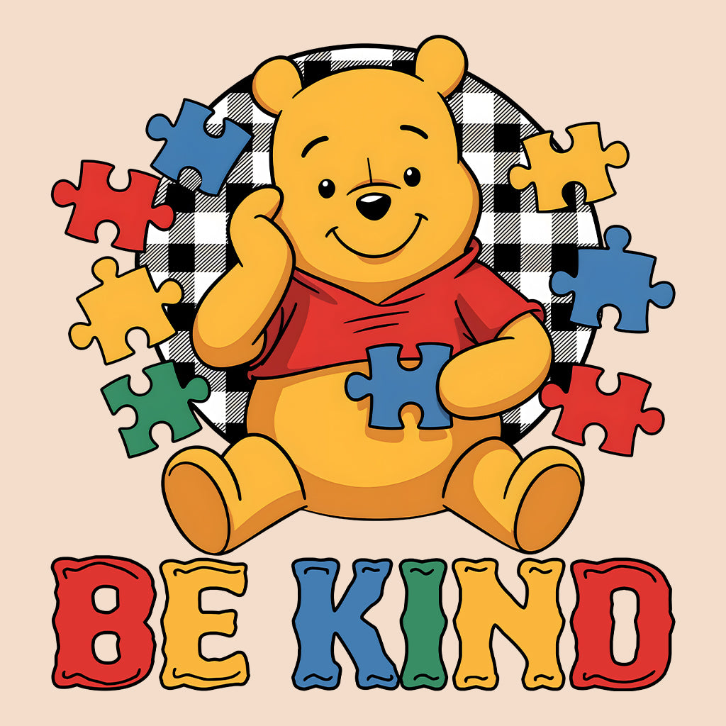 Be Kind Autism Awareness T-Shirt | Winnie the Pooh Puzzle Piece Jumper | Inclusion Kindness Hoodie | PRODUCT CODE: BRTJDNKEAWC