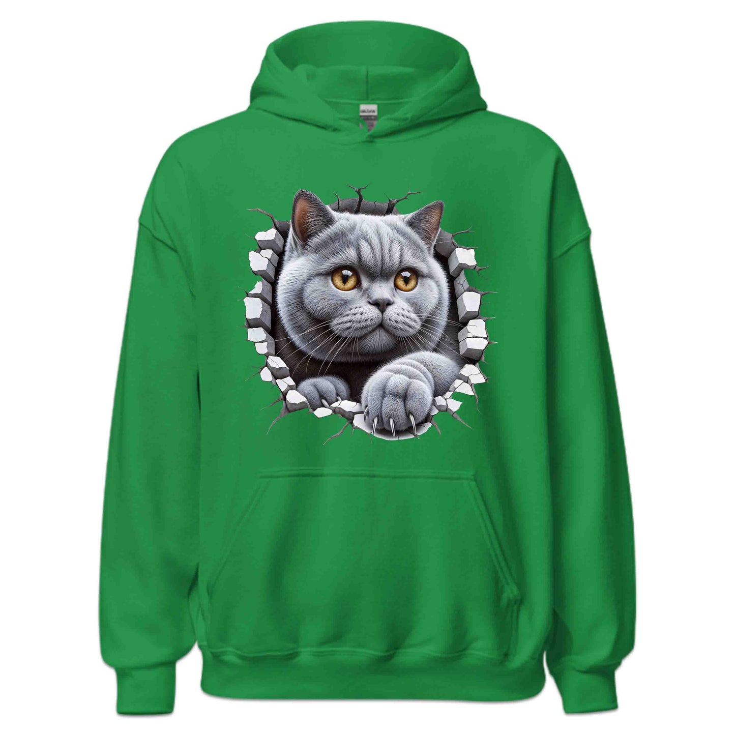 British Shorthair Cat Breaking Through Wall 3D Realistic Cat | PRODUCT CODE: BRTSHCAKNGWA