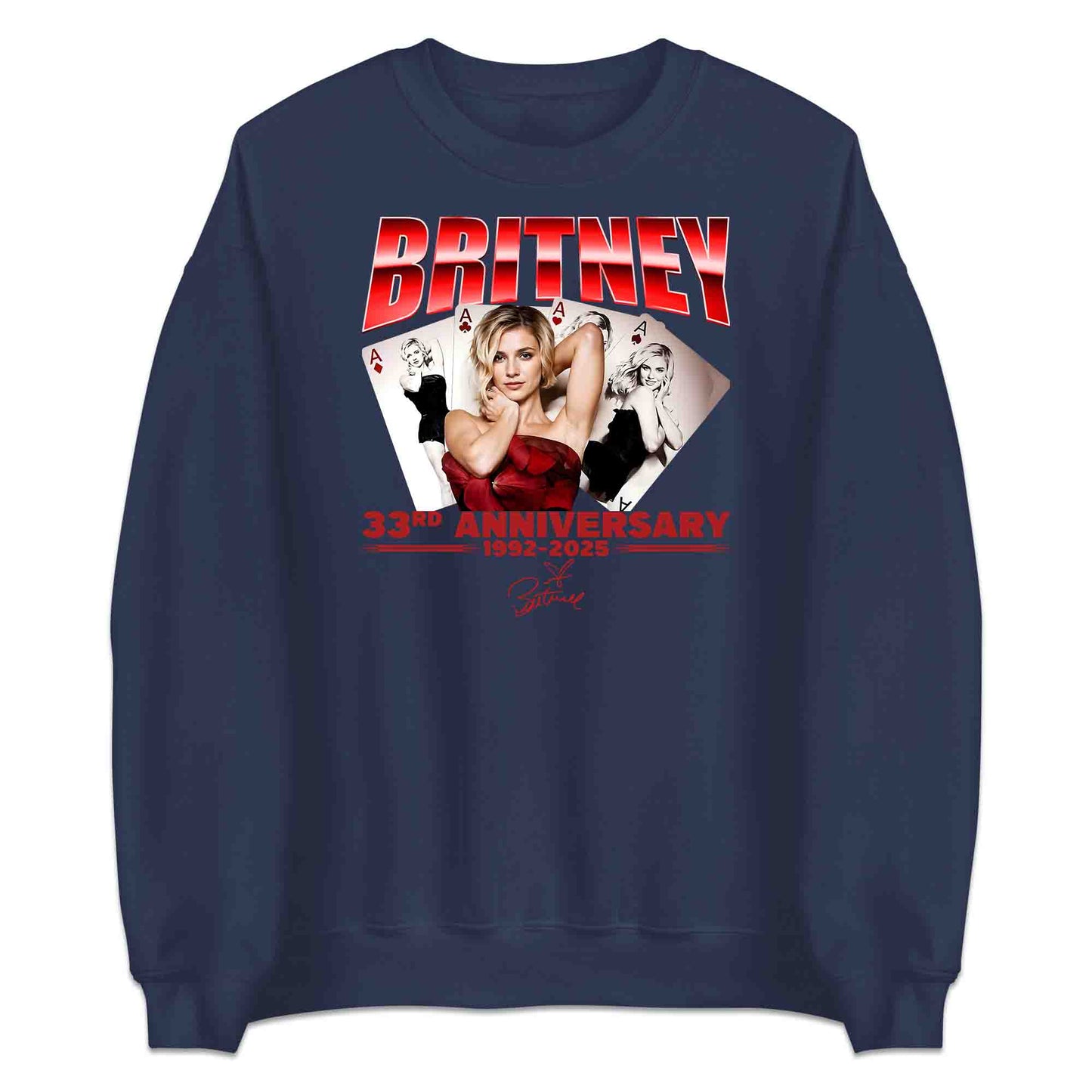 Britney 33rd Anniversary T-Shirt, Jumper & Hoodie – Princess of Pop Tribute (1992–2025) Vintage Glam Style | PRODUCT CODE: BRTTSPNC