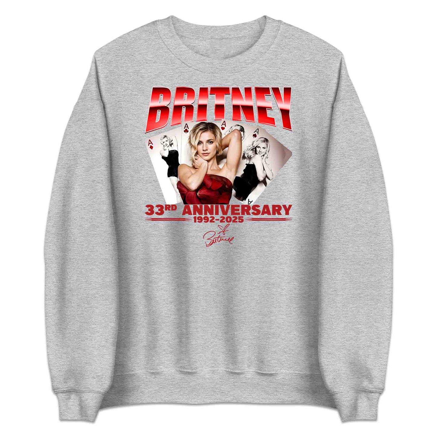 Britney 33rd Anniversary T-Shirt, Jumper & Hoodie – Princess of Pop Tribute (1992–2025) Vintage Glam Style | PRODUCT CODE: BRTTSPNC