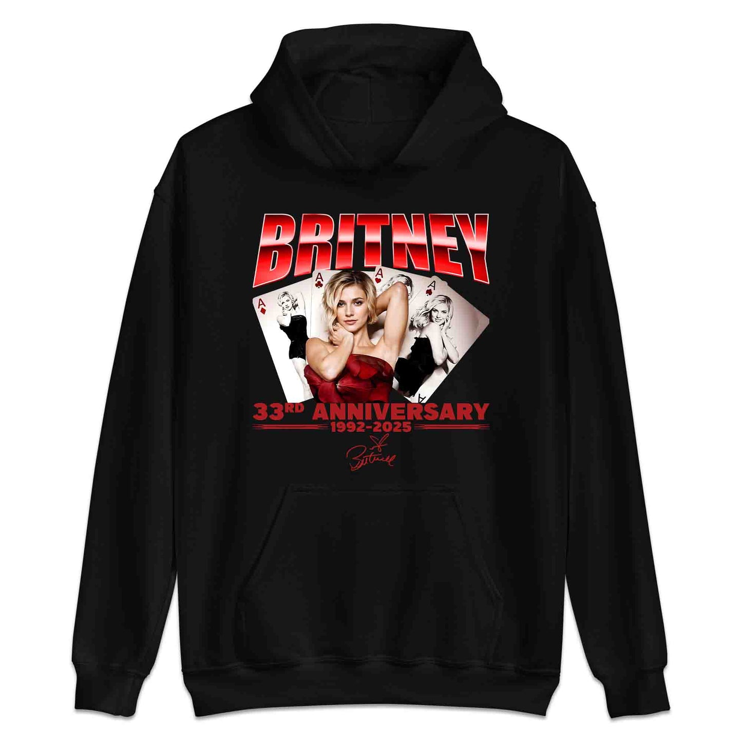 Britney 33rd Anniversary T-Shirt, Jumper & Hoodie – Princess of Pop Tribute (1992–2025) Vintage Glam Style | PRODUCT CODE: BRTTSPNC