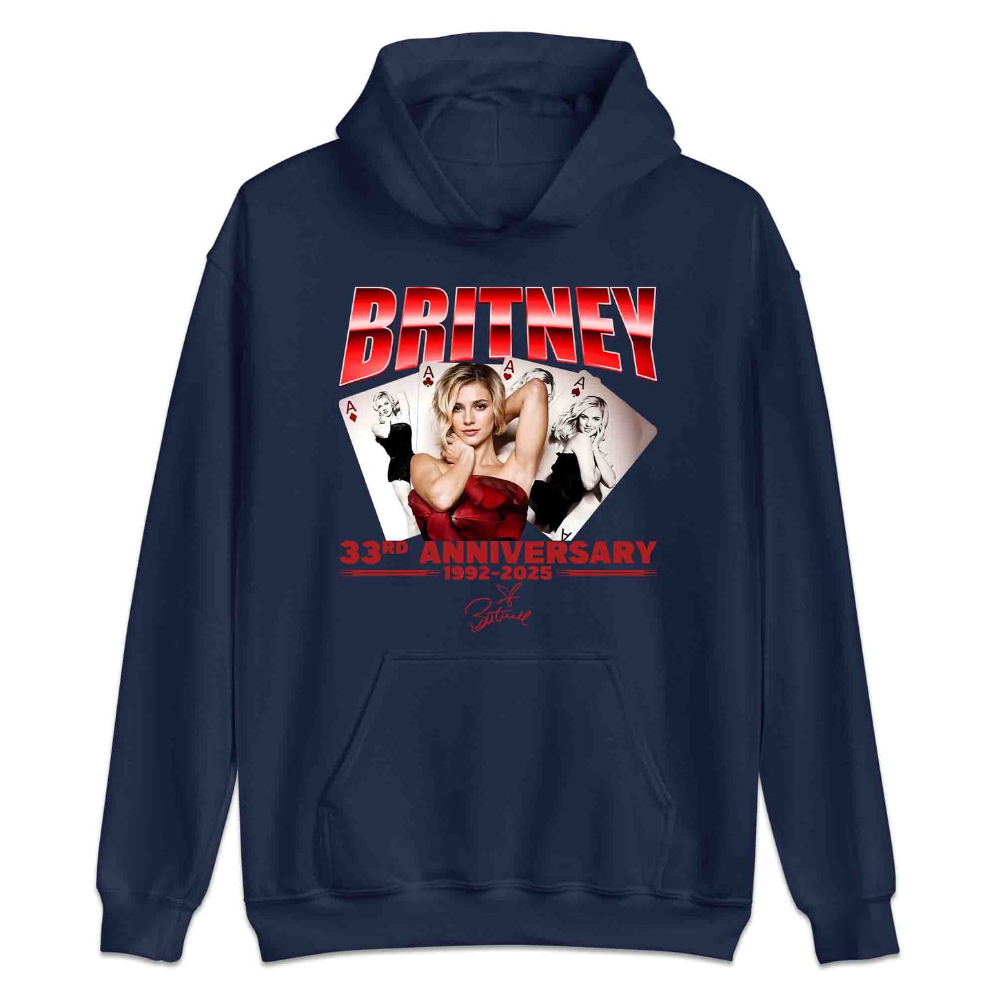 Britney 33rd Anniversary T-Shirt, Jumper & Hoodie – Princess of Pop Tribute (1992–2025) Vintage Glam Style | PRODUCT CODE: BRTTSPNC