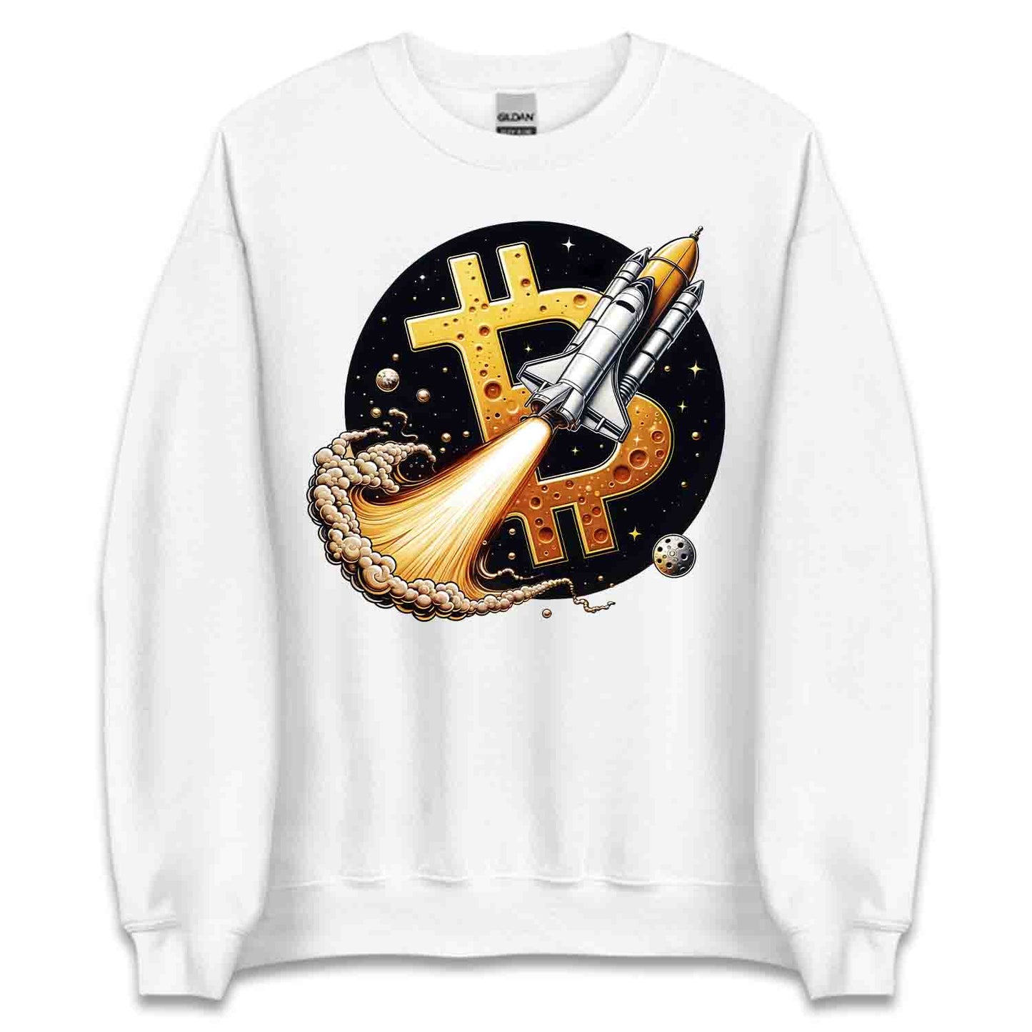 Bitcoin to the Moon – Crypto T-Shirt, Sweatshirt & Hoodie for Traders & Hodlers | PRODUCT CODE: BTCJTOSAYTA
