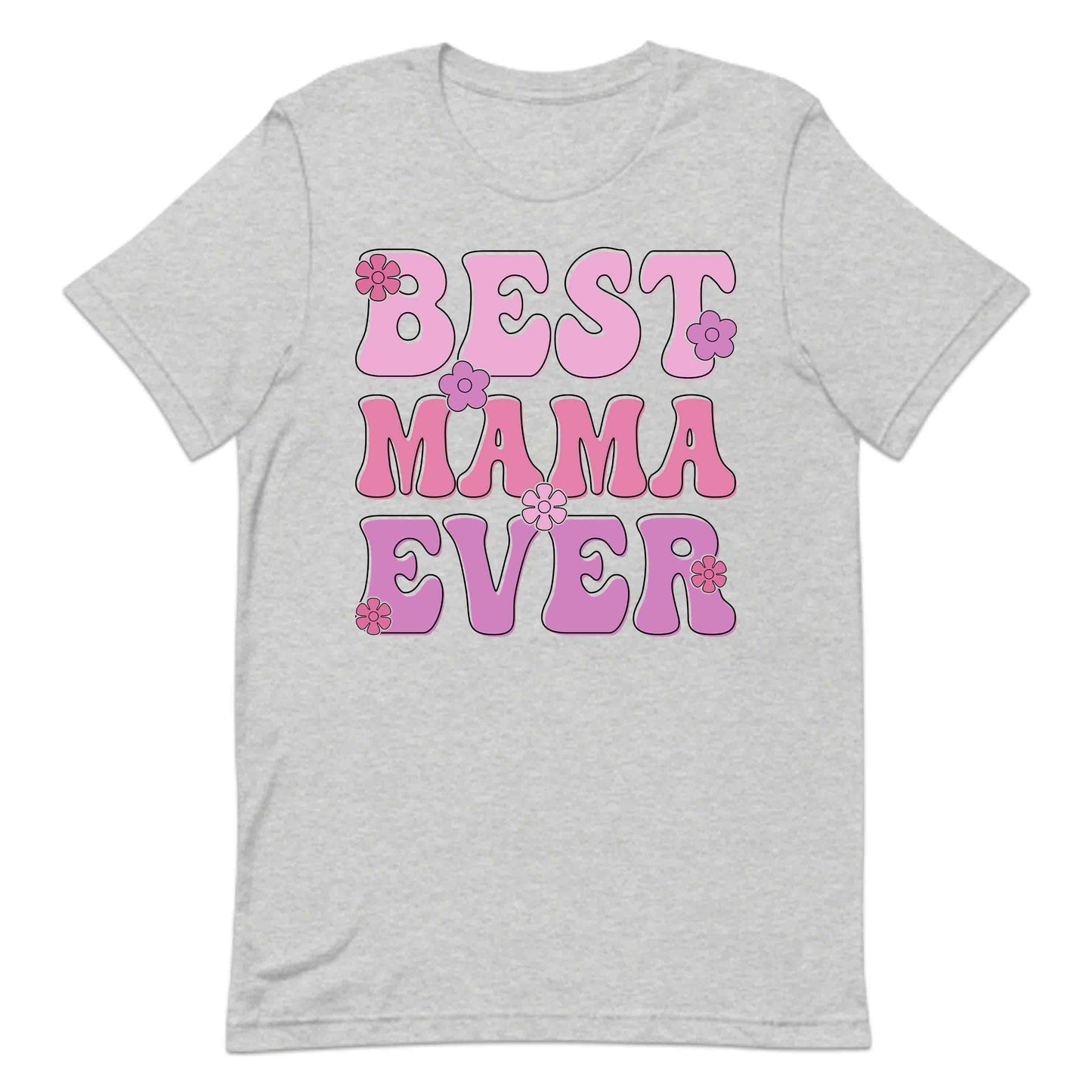 Best Mama Ever Retro Groovy Pink Floral Mother’s Day | PRODUCT CODE: BTSMAEVRTGV