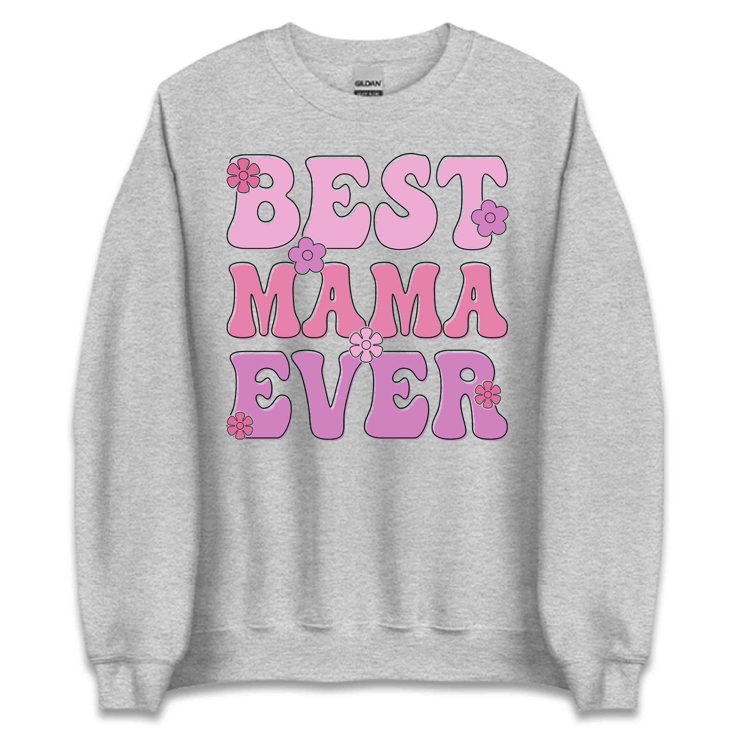 Best Mama Ever Retro Groovy Pink Floral Mother’s Day | PRODUCT CODE: BTSMAEVRTGV