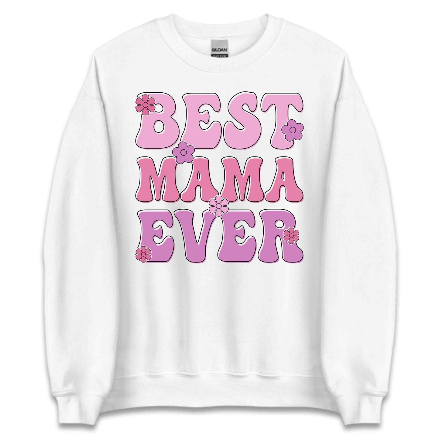 Best Mama Ever Retro Groovy Pink Floral Mother’s Day | PRODUCT CODE: BTSMAEVRTGV