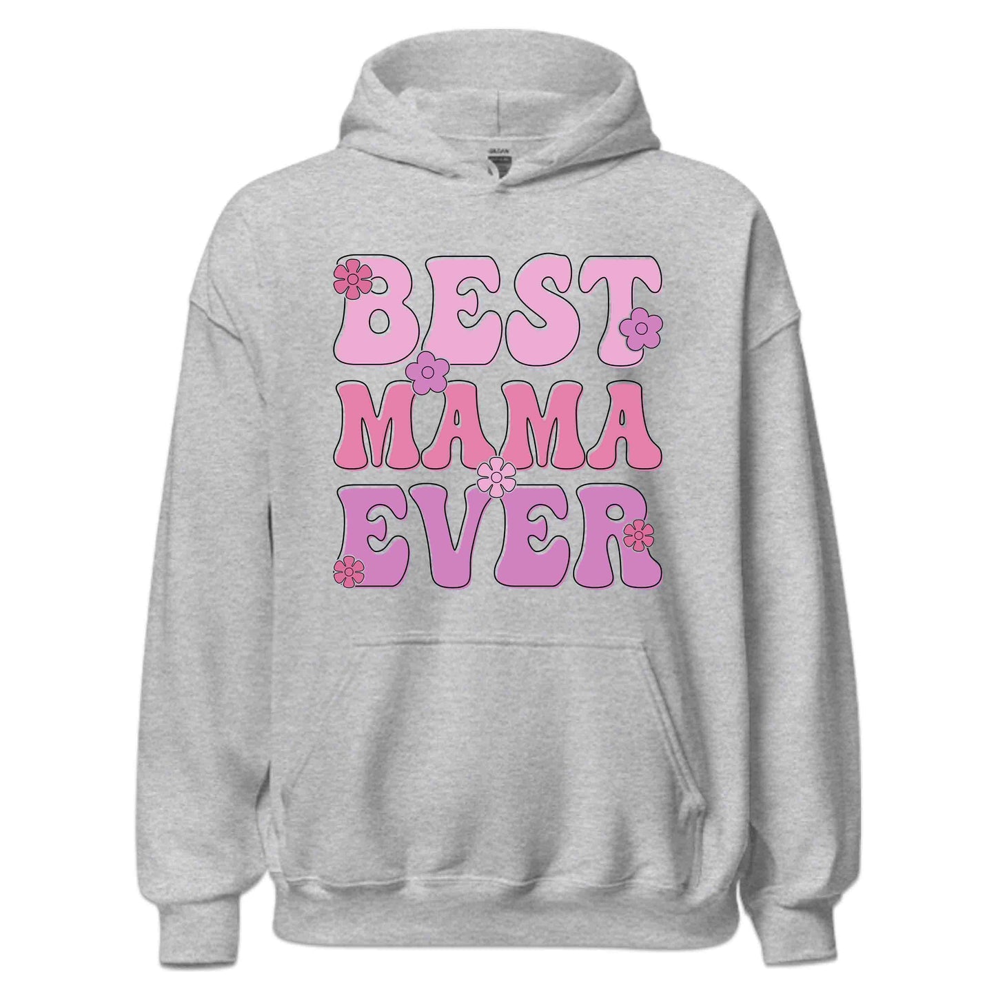 Best Mama Ever Retro Groovy Pink Floral Mother’s Day | PRODUCT CODE: BTSMAEVRTGV
