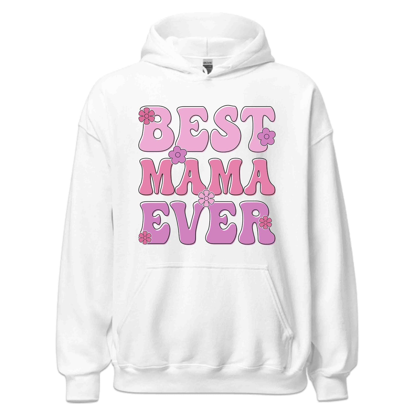 Best Mama Ever Retro Groovy Pink Floral Mother’s Day | PRODUCT CODE: BTSMAEVRTGV