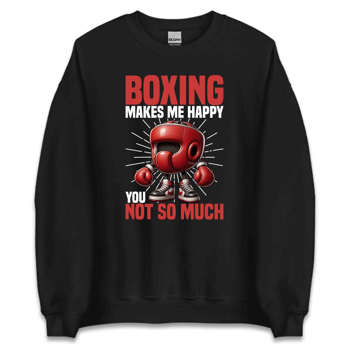 Happy Boxer Helmet Character Boxing Makes Me Happy | PRODUCT CODE: BXNGMKEHPYLMT