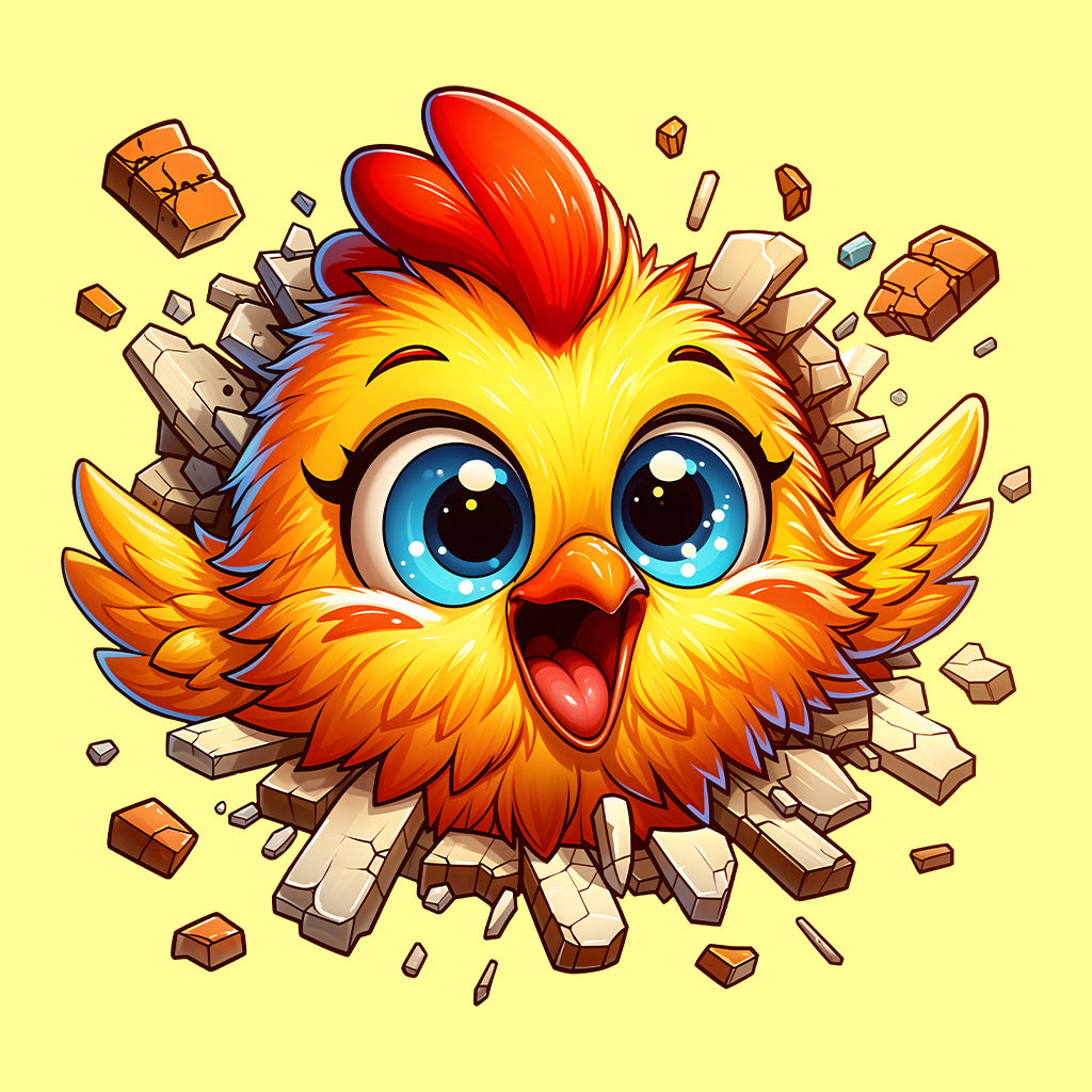 Baby Chick Breaking Through Wall 3D Realistic Chicken Lover | PRODUCT CODE: BYACHKNLVWR