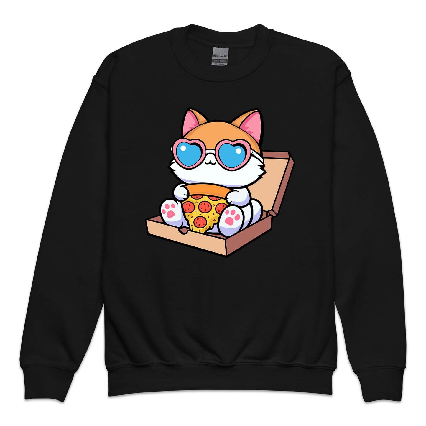 Cat Eating Pizza Funny Cat Pizza Party | PRODUCT CODE: FELINEATPZ