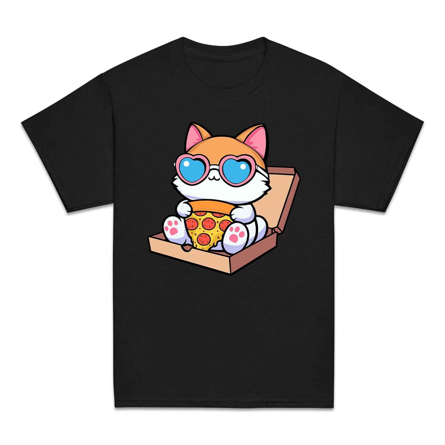 Cat Eating Pizza Funny Cat Pizza Party | PRODUCT CODE: FELINEATPZ