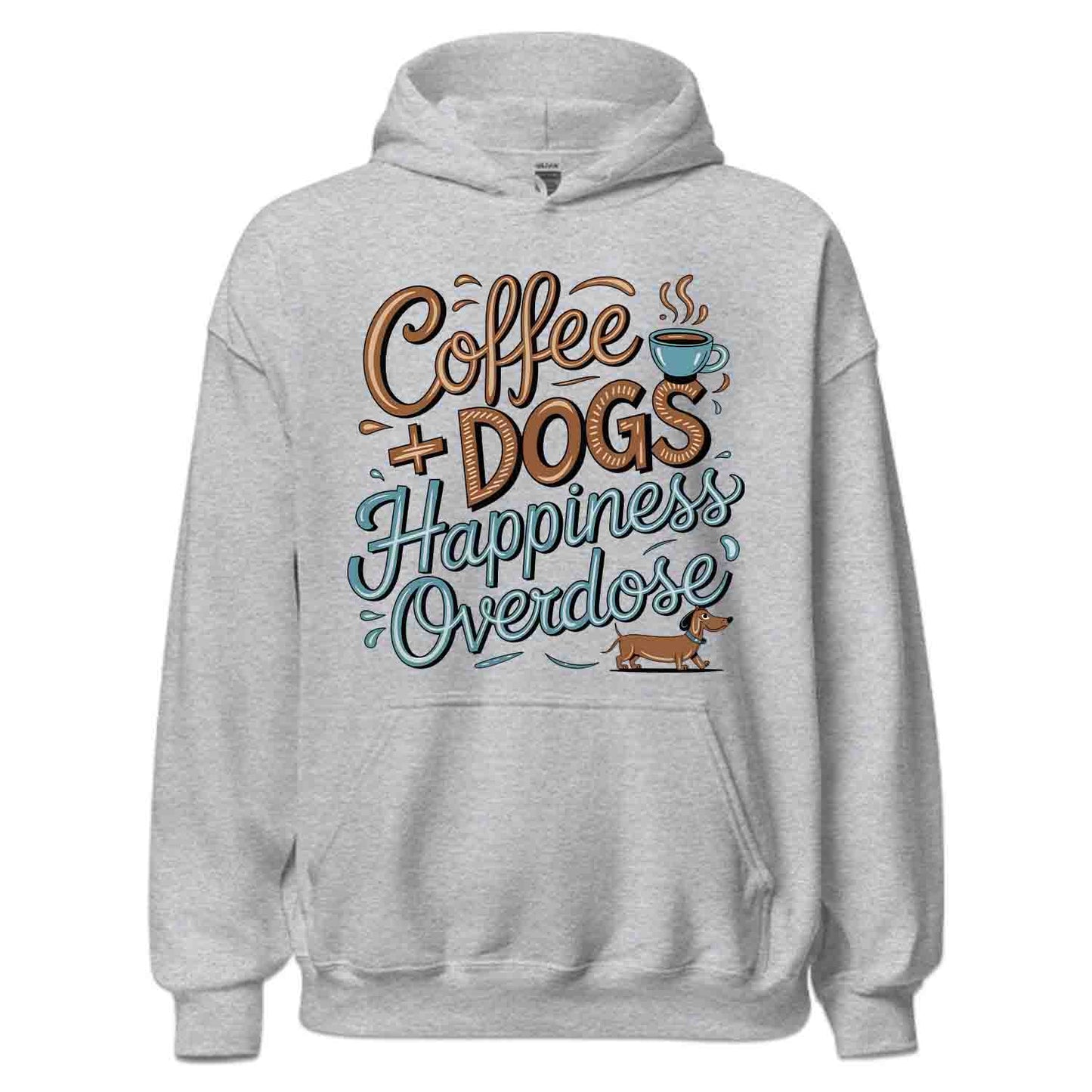 Coffee and Dogs T-Shirt, Sweatshirt, Hoodie – Funny Pet Lover & Cozy Caffeine Vibes | PRODUCT CODE: CBFRHDHHGL