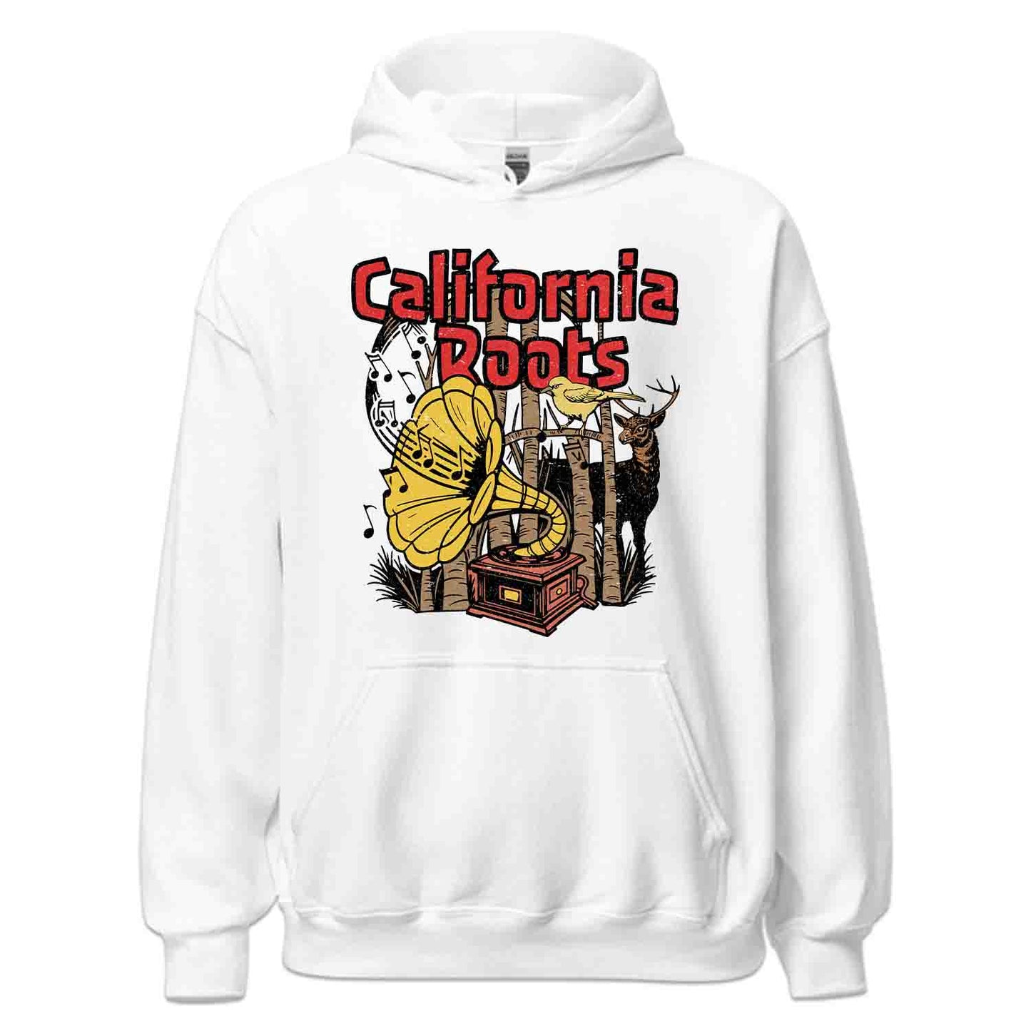 California Roots Retro Music T-Shirt, Sweatshirt, Hoodie – Vintage Gramophone & Nature Vibes | PRODUCT CODE: CFLRYXOWPAVN