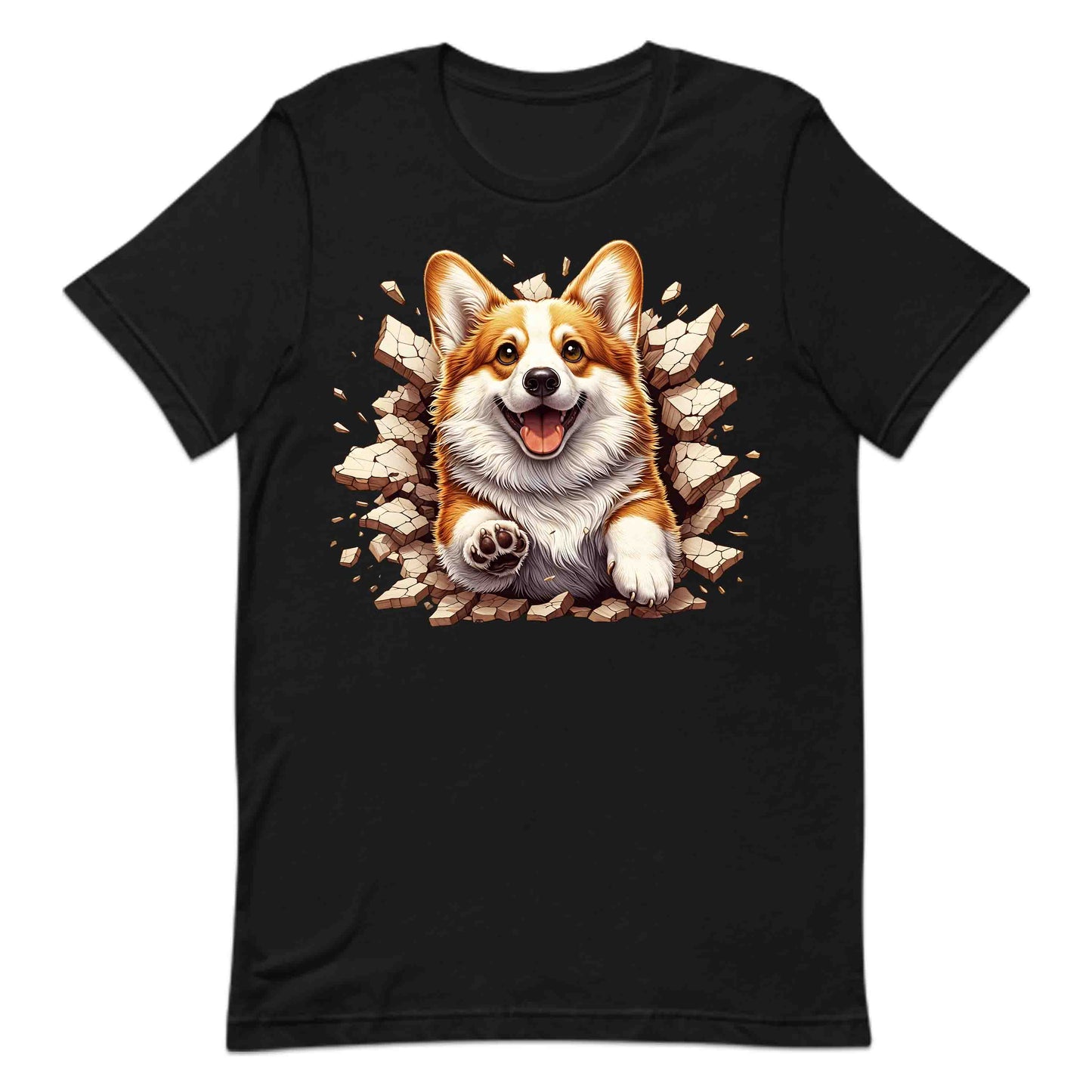 Corgi Dog Breaking Through Wall 3D Realistic Dog | PRODUCT CODE: CGRDBRLYAVRD