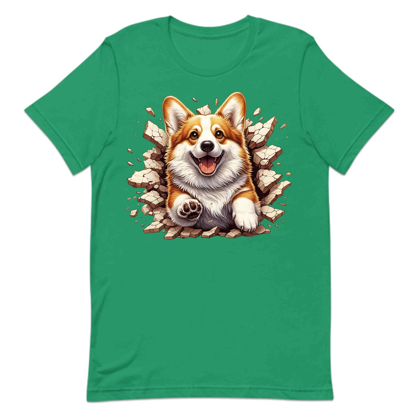 Corgi Dog Breaking Through Wall 3D Realistic Dog | PRODUCT CODE: CGRDBRLYAVRD