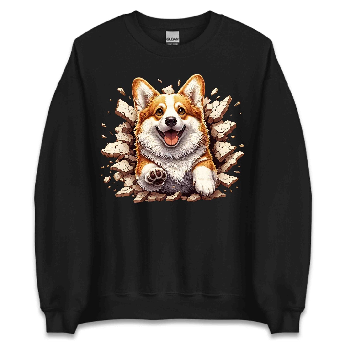 Corgi Dog Breaking Through Wall 3D Realistic Dog | PRODUCT CODE: CGRDBRLYAVRD