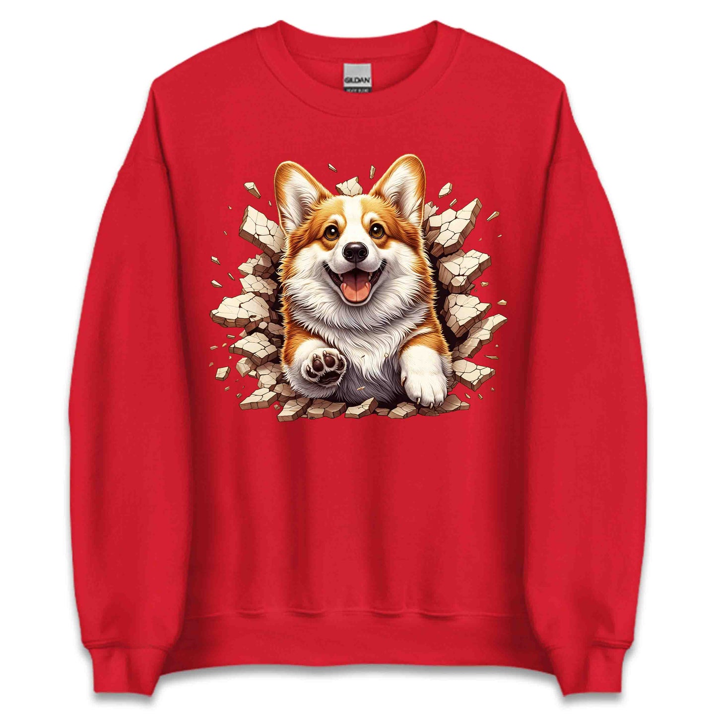 Corgi Dog Breaking Through Wall 3D Realistic Dog | PRODUCT CODE: CGRDBRLYAVRD
