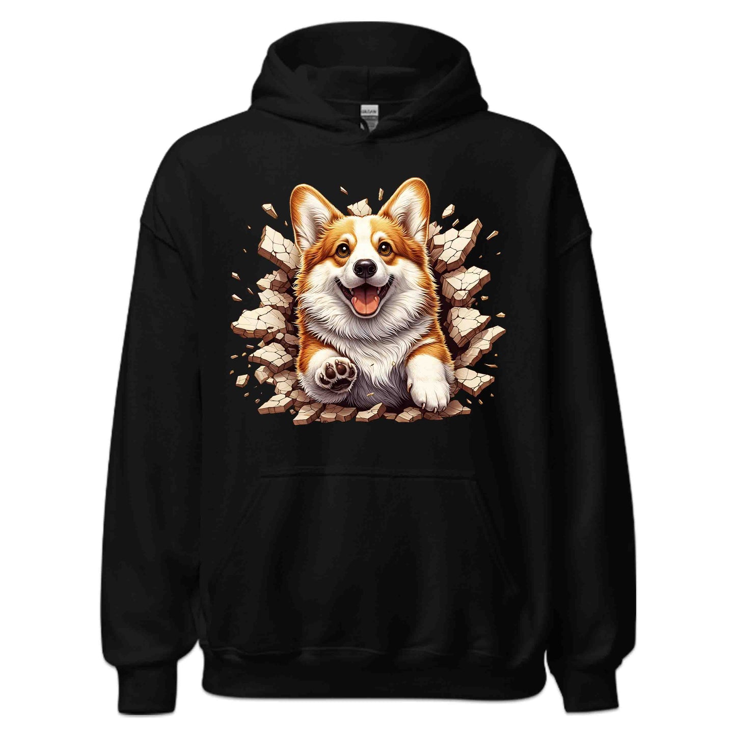 Corgi Dog Breaking Through Wall 3D Realistic Dog | PRODUCT CODE: CGRDBRLYAVRD