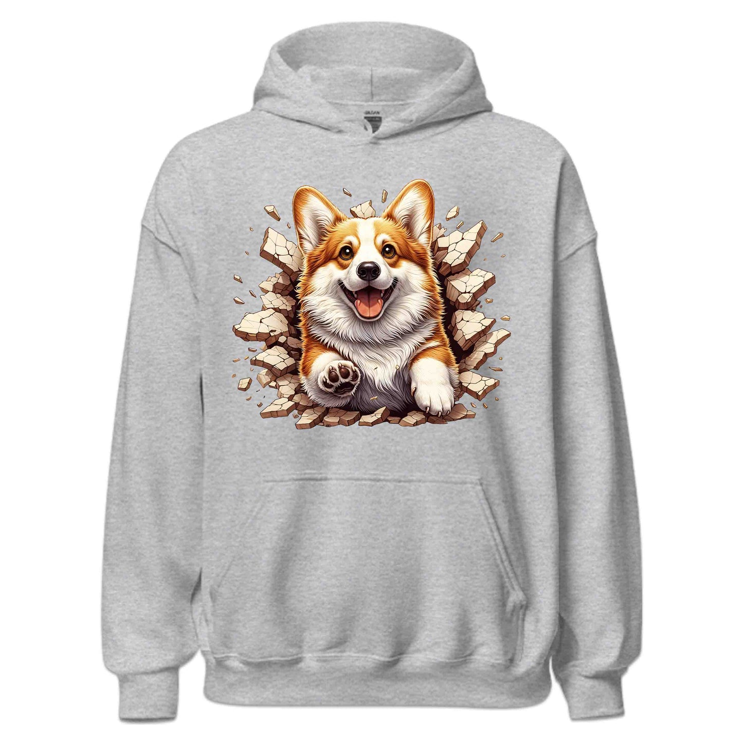 Corgi Dog Breaking Through Wall 3D Realistic Dog | PRODUCT CODE: CGRDBRLYAVRD