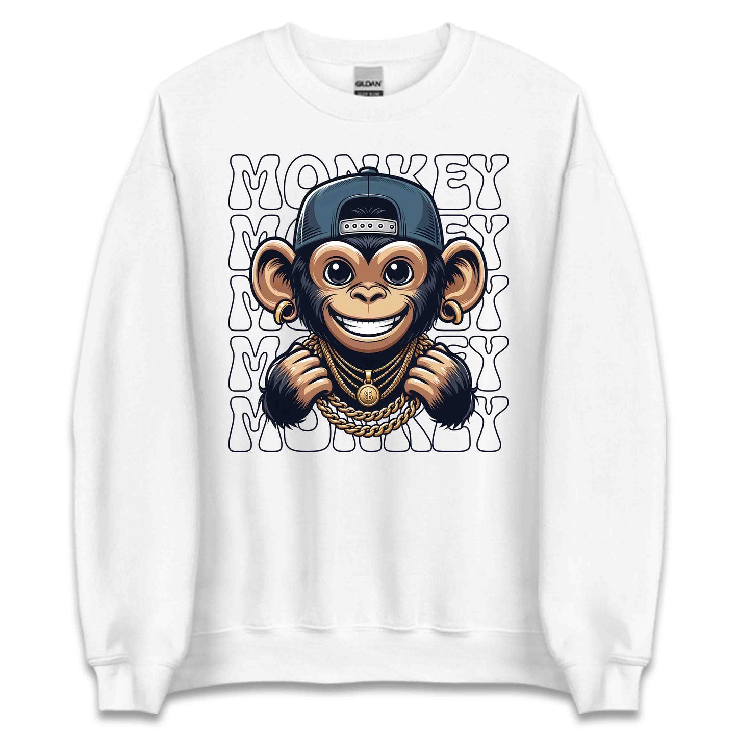 Cheeky Monkey Bling Smiling Primate with Chains | PRODUCT CODE: CHKMNOBLNGSO