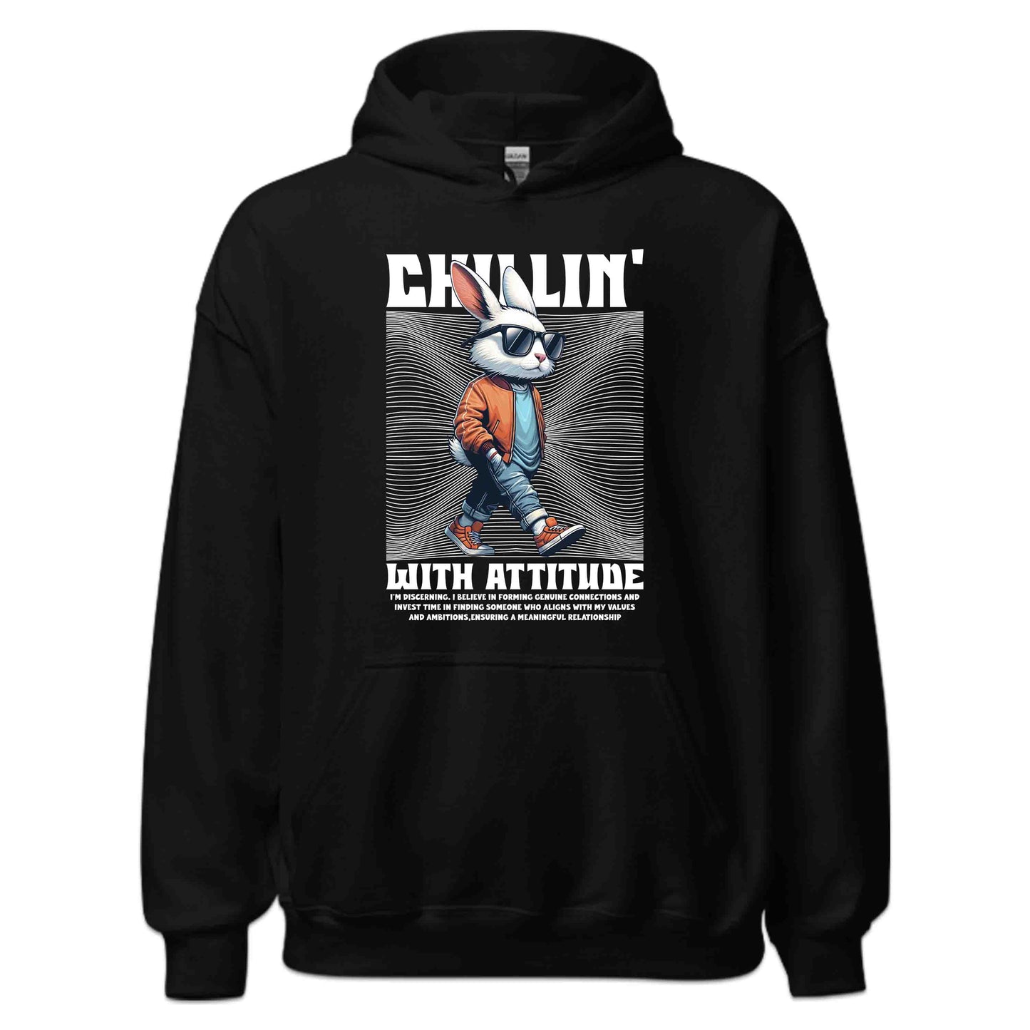 Chillin' Rabbit Vibes Bunny with Attitude Vintage Streetwear | PRODUCT CODE: CHLNRBTVSNBU