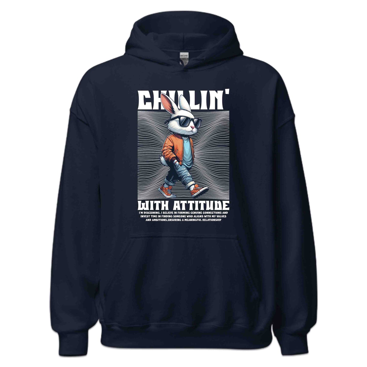 Chillin' Rabbit Vibes Bunny with Attitude Vintage Streetwear | PRODUCT CODE: CHLNRBTVSNBU