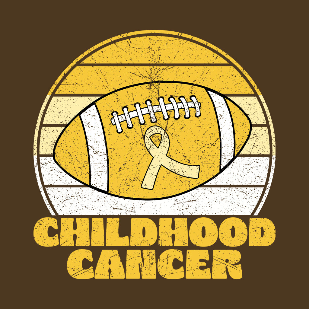 Childhood Cancer Football Pediatric Cancer Awareness Support | PRODUCT CODE: CHLRFLTSPU