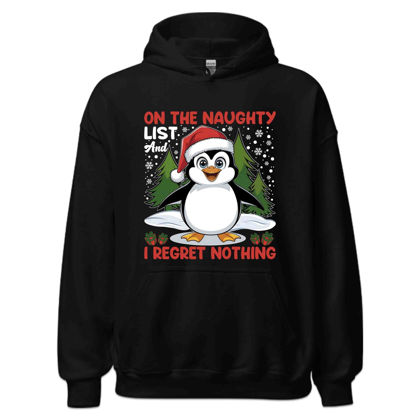 Christmas PenguinOn My Naughty List I Regret Nothing Xmas | PRODUCT CODE: CHMPNGUTYRG