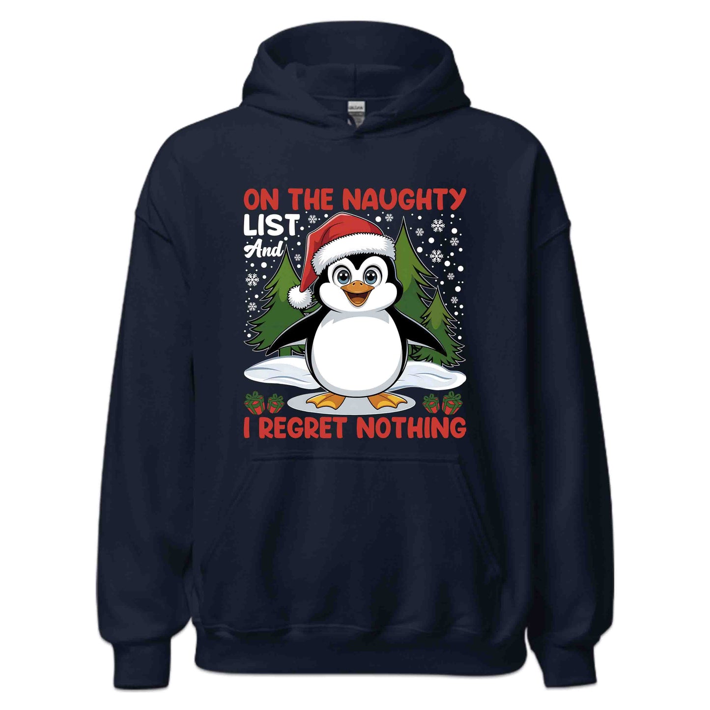 Christmas PenguinOn My Naughty List I Regret Nothing Xmas | PRODUCT CODE: CHMPNGUTYRG
