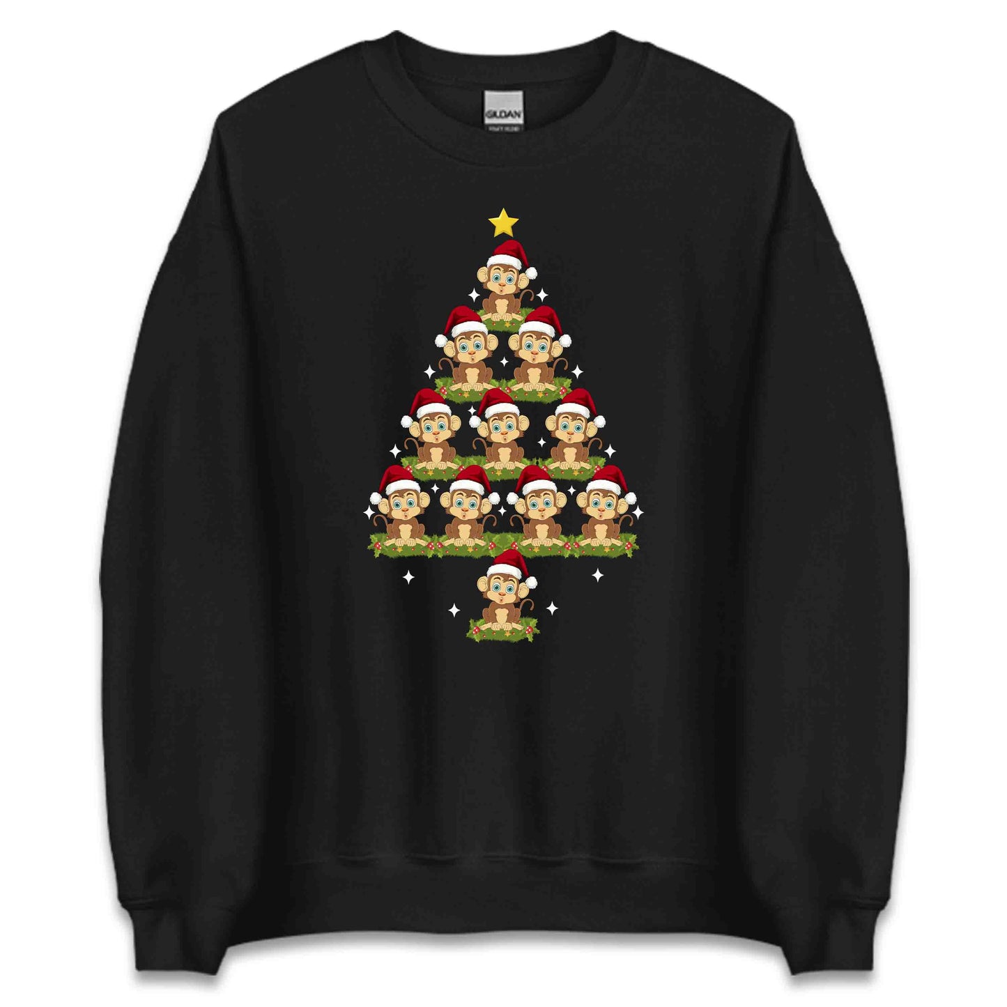Christmas Santa Monkey Tree Holiday Xmas Jungle Animal | PRODUCT CODE: CHMSNAMKYRE