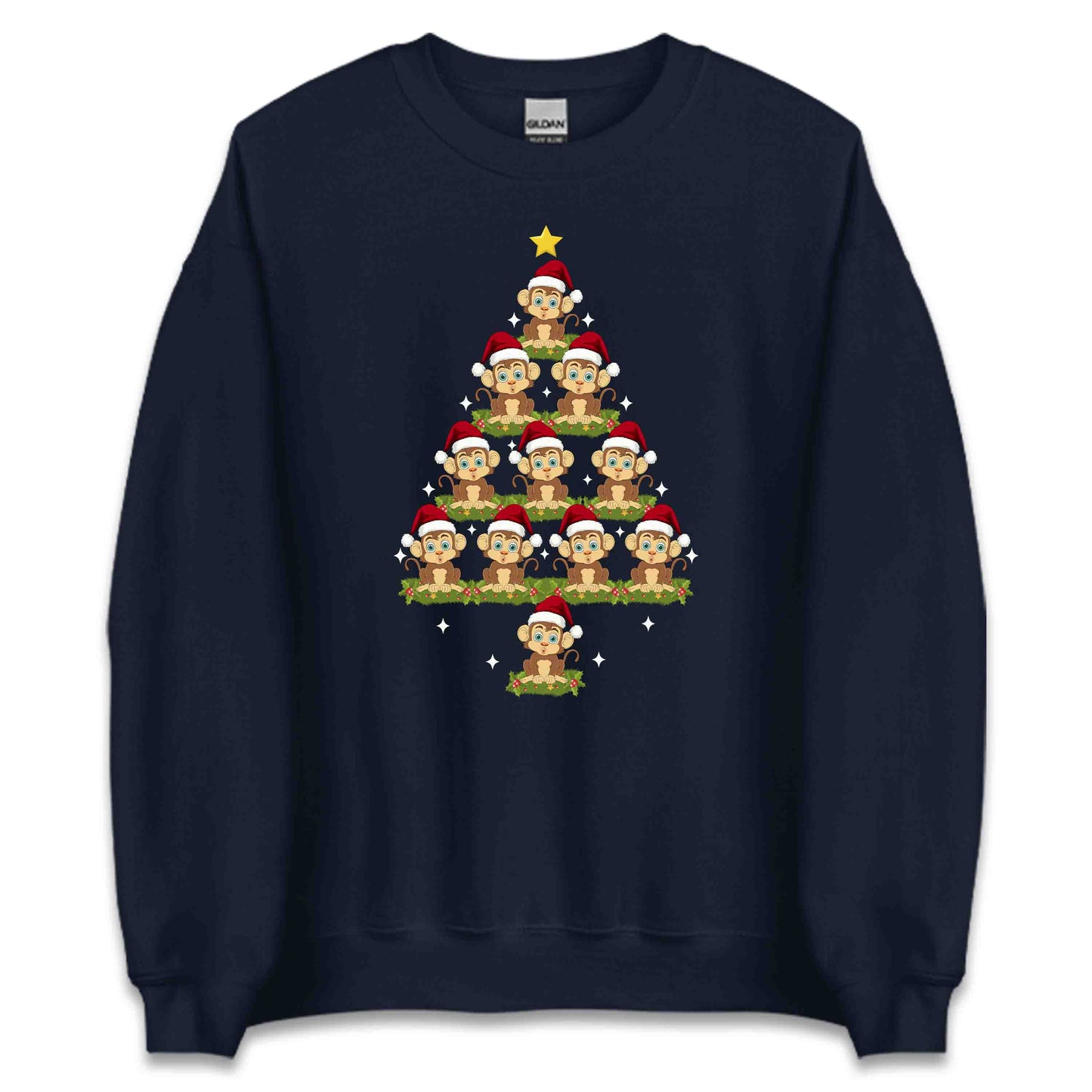 Christmas Santa Monkey Tree Holiday Xmas Jungle Animal | PRODUCT CODE: CHMSNAMKYRE