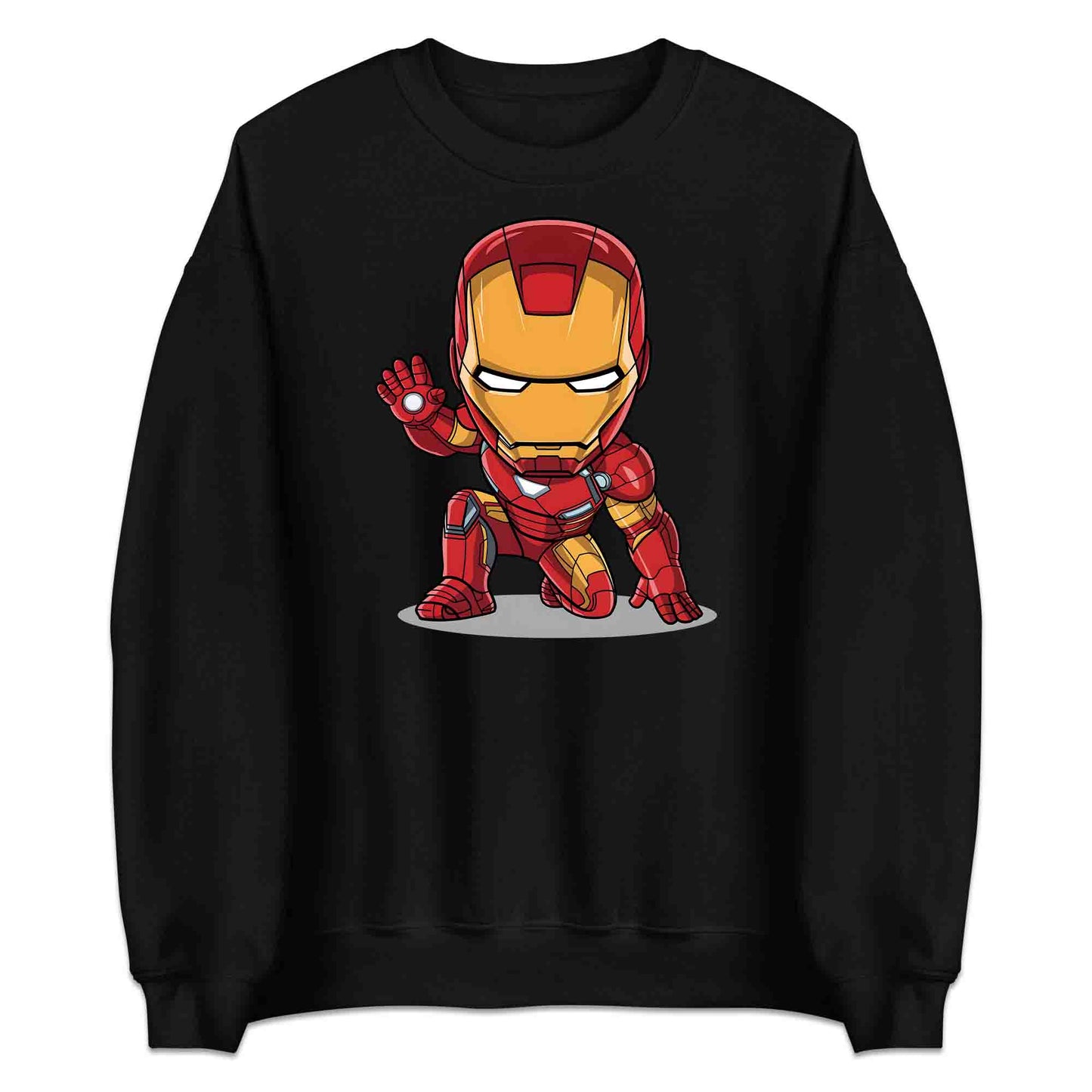 Chibi Iron Man T-Shirt | Marvel Avengers Comic Cartoon Hero Jumper | Tony Stark Armor Fan Hoodie | PRODUCT CODE: CHRBNAIRMNA