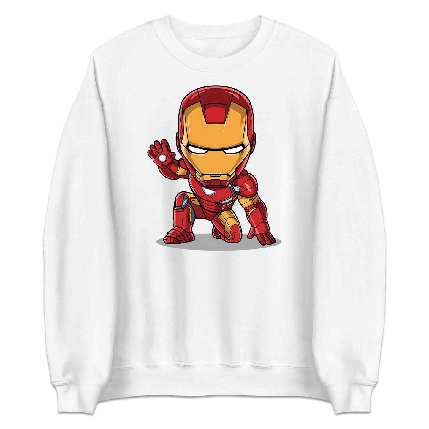 Chibi Iron Man T-Shirt | Marvel Avengers Comic Cartoon Hero Jumper | Tony Stark Armor Fan Hoodie | PRODUCT CODE: CHRBNAIRMNA