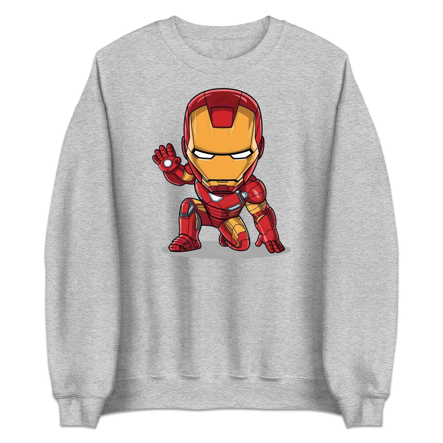 Chibi Iron Man T-Shirt | Marvel Avengers Comic Cartoon Hero Jumper | Tony Stark Armor Fan Hoodie | PRODUCT CODE: CHRBNAIRMNA