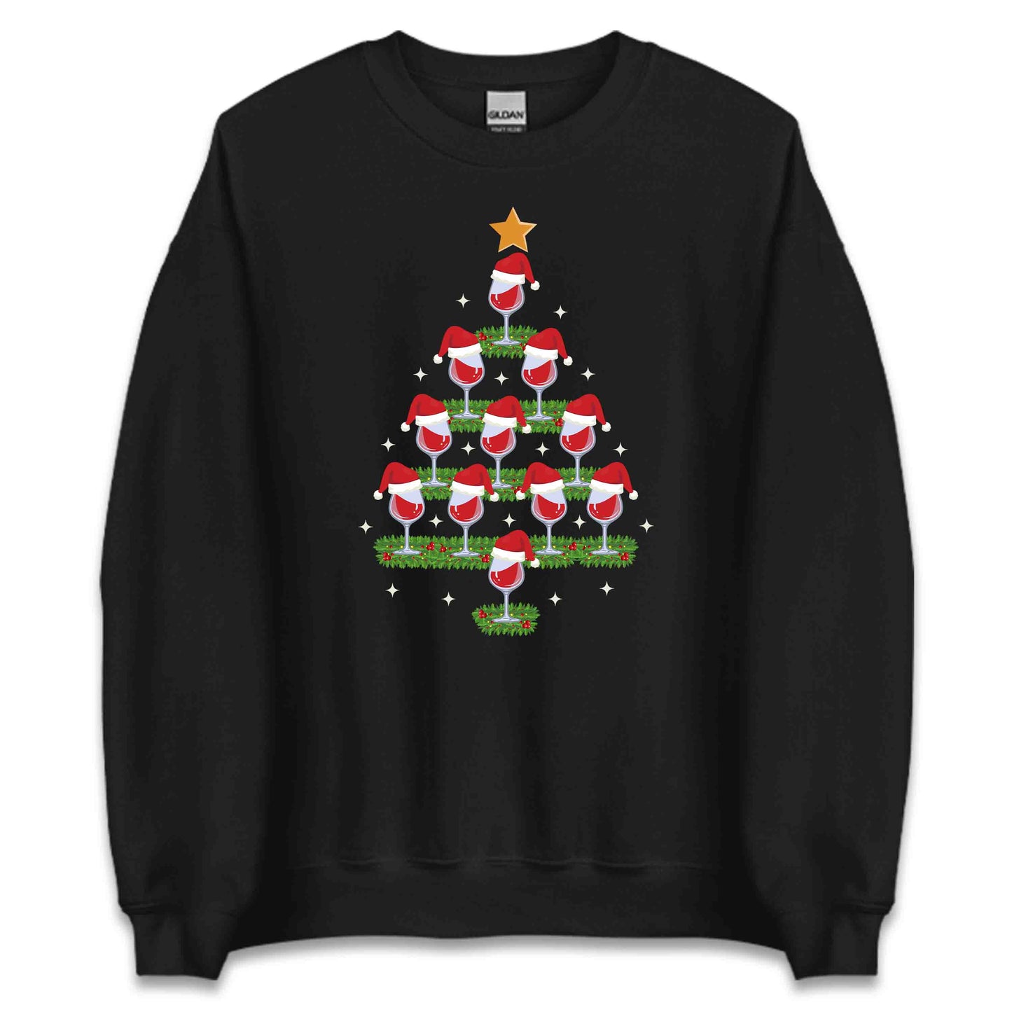 Christmas Wine Glass Tree Funny Xmas Holiday Wine | PRODUCT CODE: CHRMWNGLSTR