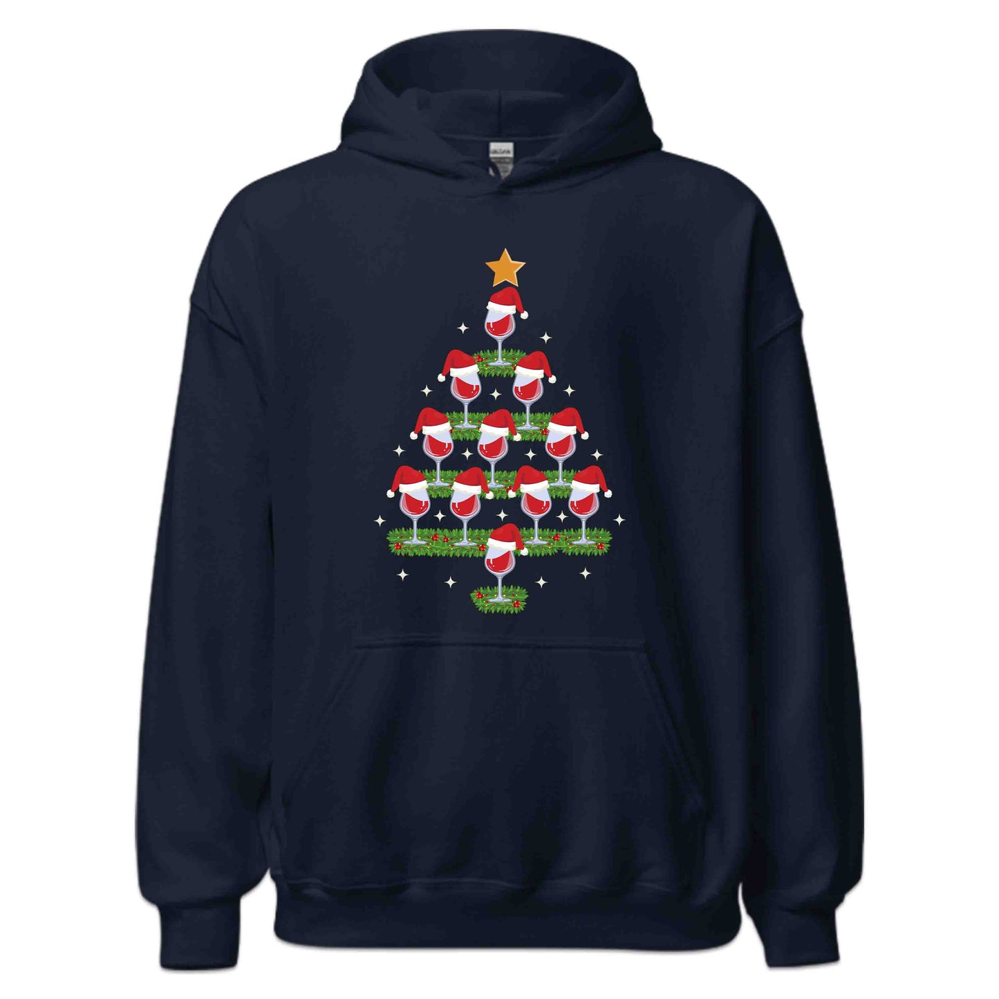 Christmas Wine Glass Tree Funny Xmas Holiday Wine | PRODUCT CODE: CHRMWNGLSTR