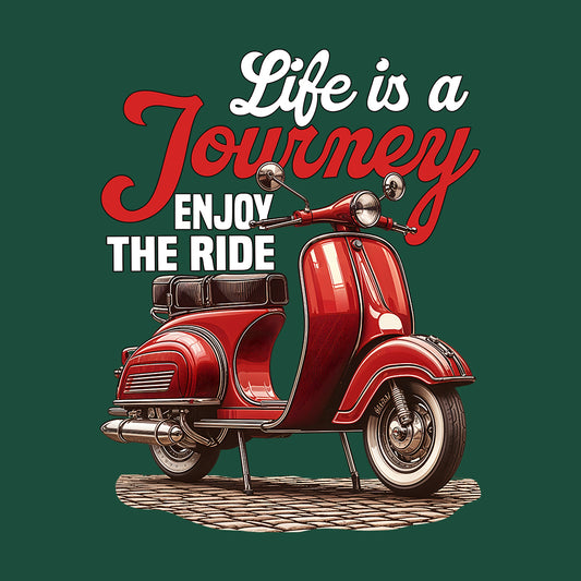 Classic Vespa Scooter Life Is A Journey Enjoy The Ride | PRODUCT CODE: CJEBCVAPANWNG